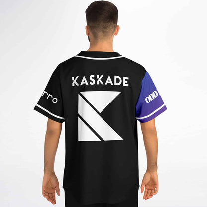 SLANDER Split Blue Gradient Block Rave Baseball Jersey