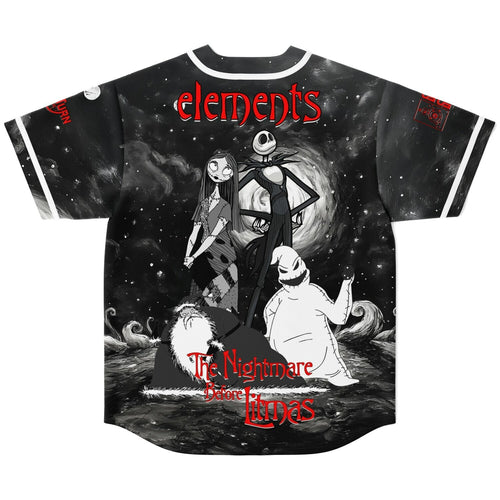 Elements Black White Rave Baseball Jersey