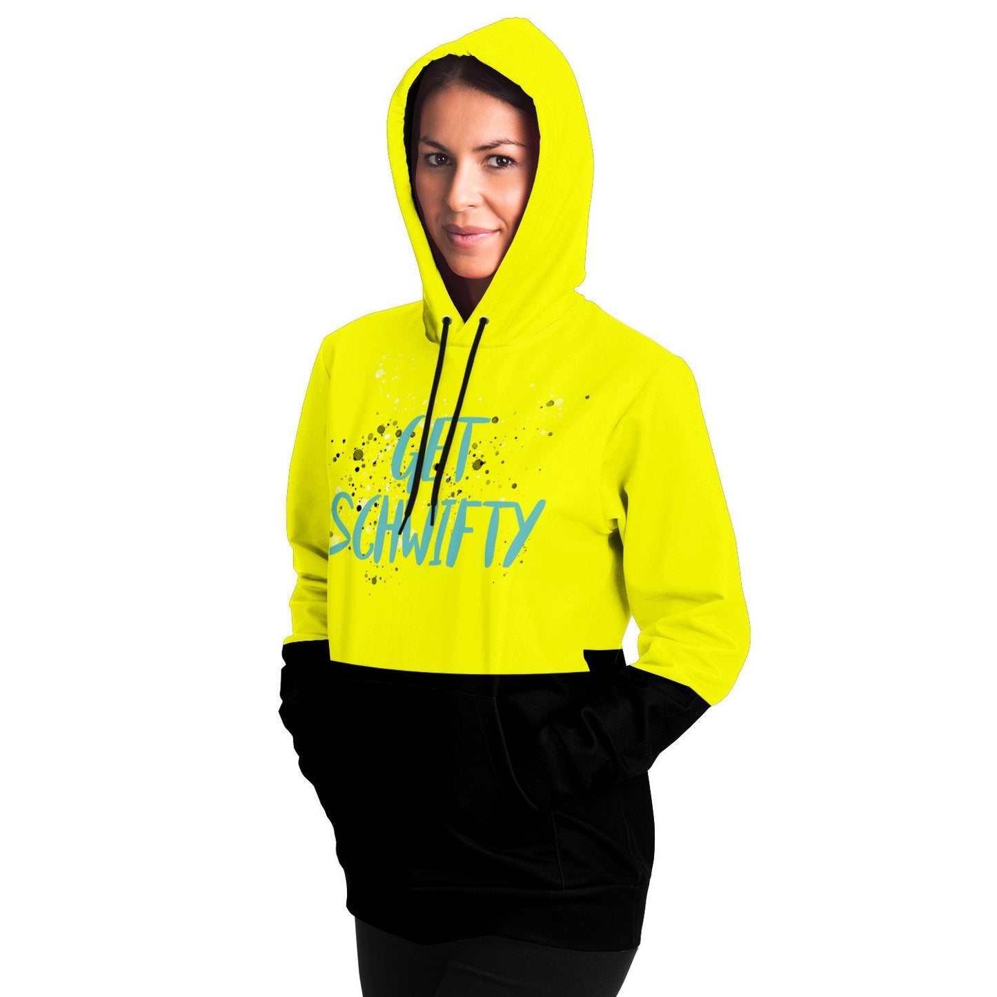 Get Schwifty Retrowave Yellow Rave Hoodie