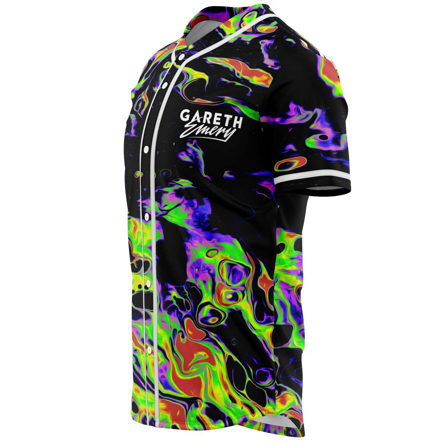 Gareth Emery Black Psychedelic Neon Rave Baseball Jersey