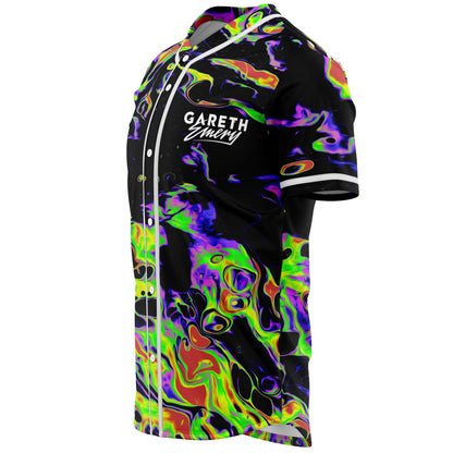 Gareth Emery Black Psychedelic Neon Rave Baseball Jersey