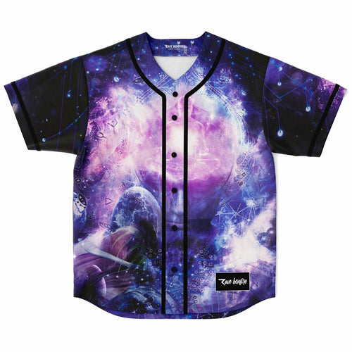 Purple Psychedelic Cosmic Rave Baseball Jersey