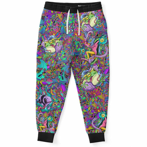 Highly Multicolored Dense Trippy Rave Joggers