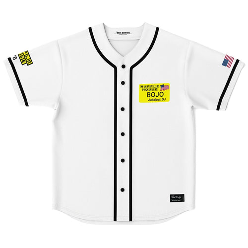 White Waffle House Rave Baseball Jersey