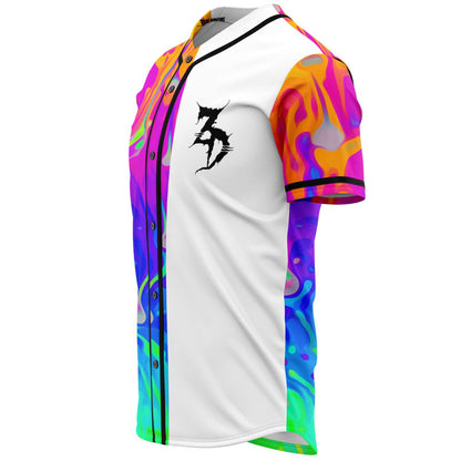 Zeds Dead Split White Psychedelic Liquid Rave Baseball Jersey