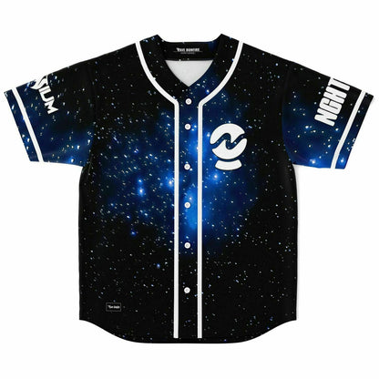 Black Deep Starry Galaxy Rave Baseball Jersey