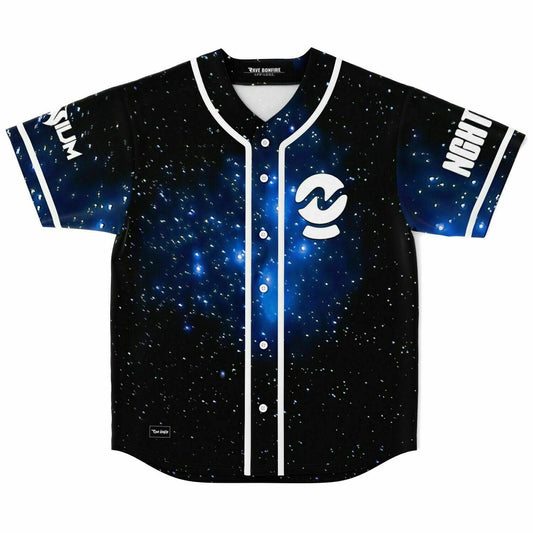 Black Deep Starry Galaxy Rave Baseball Jersey
