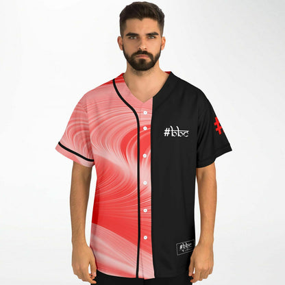 Coral Red Split — Rave Baseball Jersey