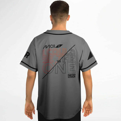 Avicii Grey Artist Wordmarks Rave Baseball Jersey