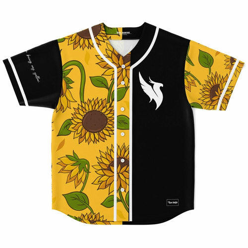 ILLENIUM Split Black Sunflowers Rave Baseball Jersey