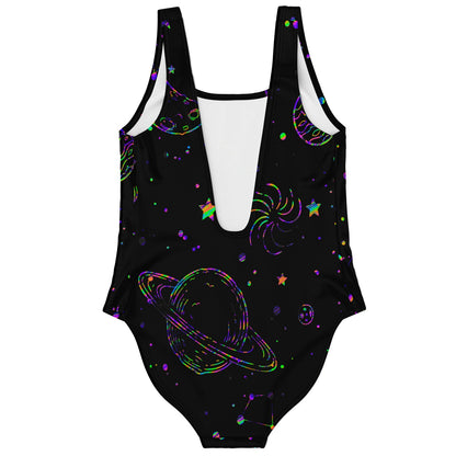 Black Outer Space Rave Swimsuit