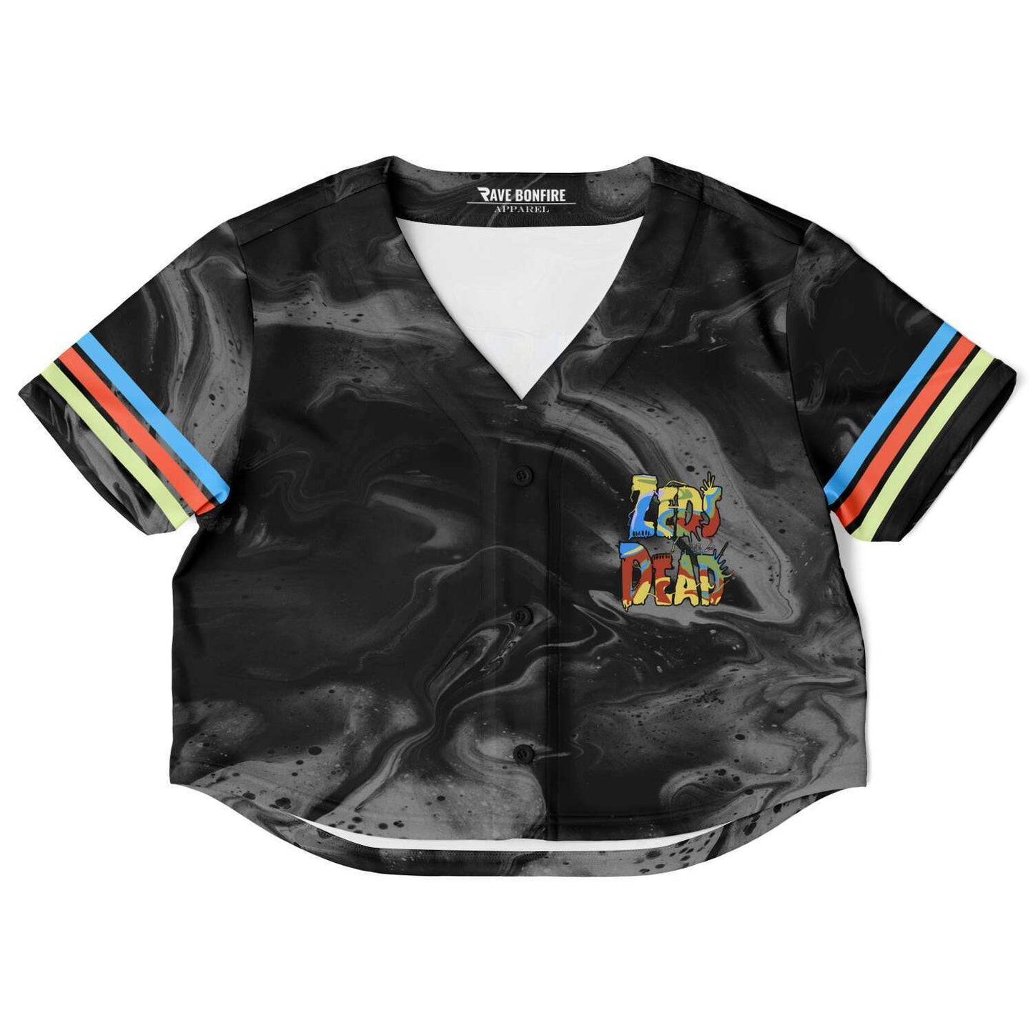 Zeds Dead Black Grey Liquid Marble Rave Baseball Jersey