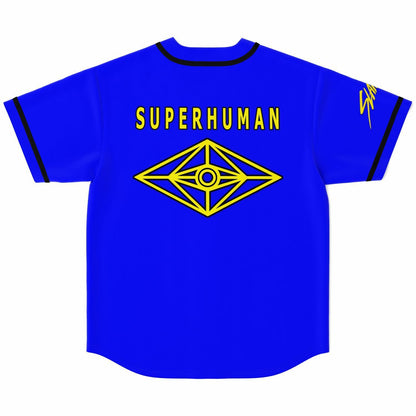 Slander Royal Blue Superman ‘S’ Rave Baseball Jersey