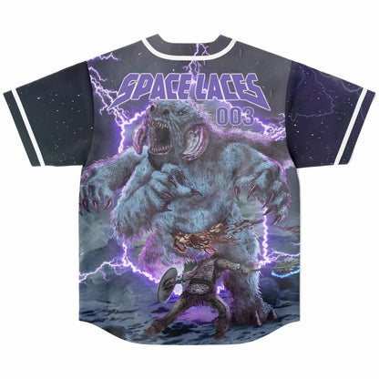 Space Laces Dark Navy Rave Baseball Jersey
