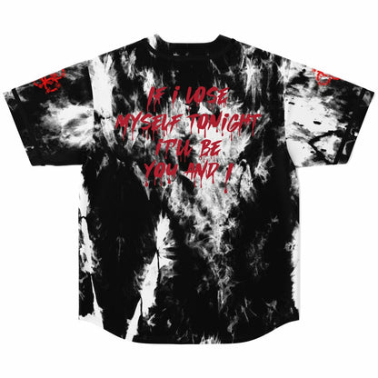 Alesso Black White Marbled Tie Rave Baseball Jersey