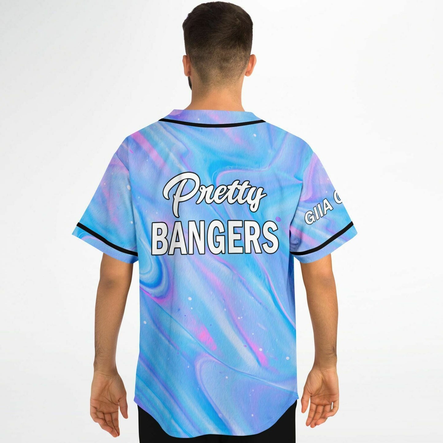 Pastel Light Iridescent Liquid Rave Baseball Jersey