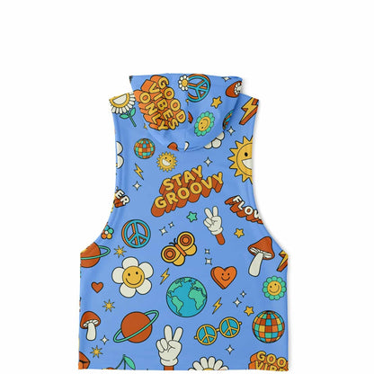 Stay Groovy sleeveless  Hoodie