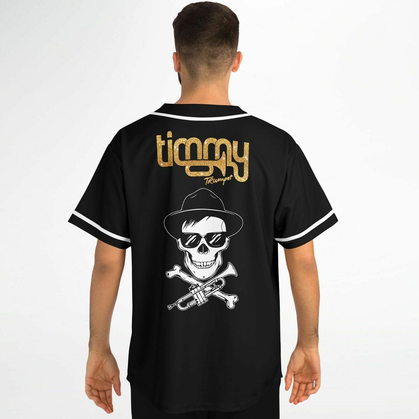 Timmy Trumpet Black Gold Script Rave Baseball Jersey