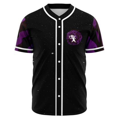 Black Starry Outer Space Rave Baseball Jersey
