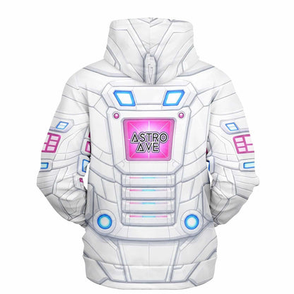 Astro Ave White Mech Armor Rave Hoodie