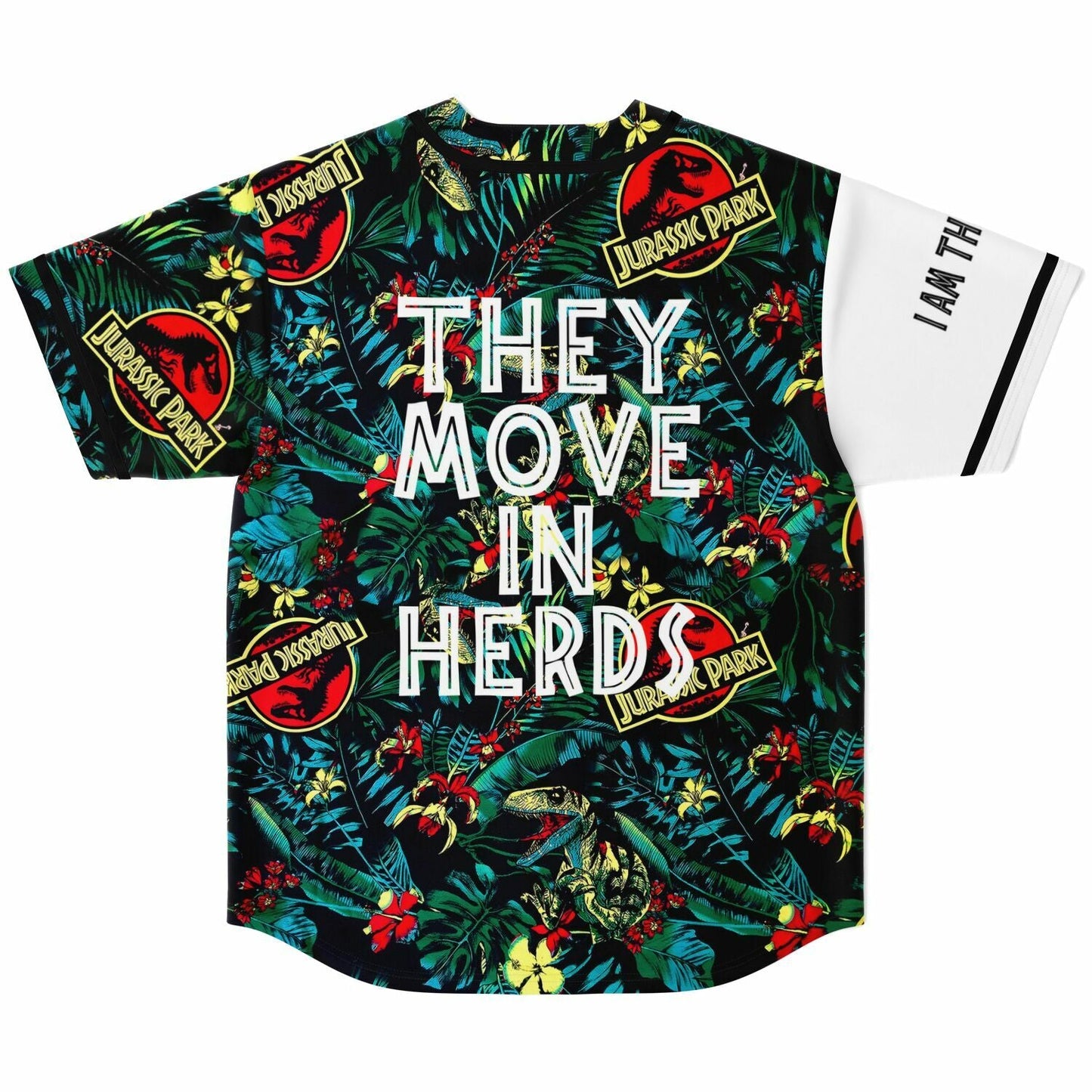 White Tropical Jungle Rave Baseball Jersey