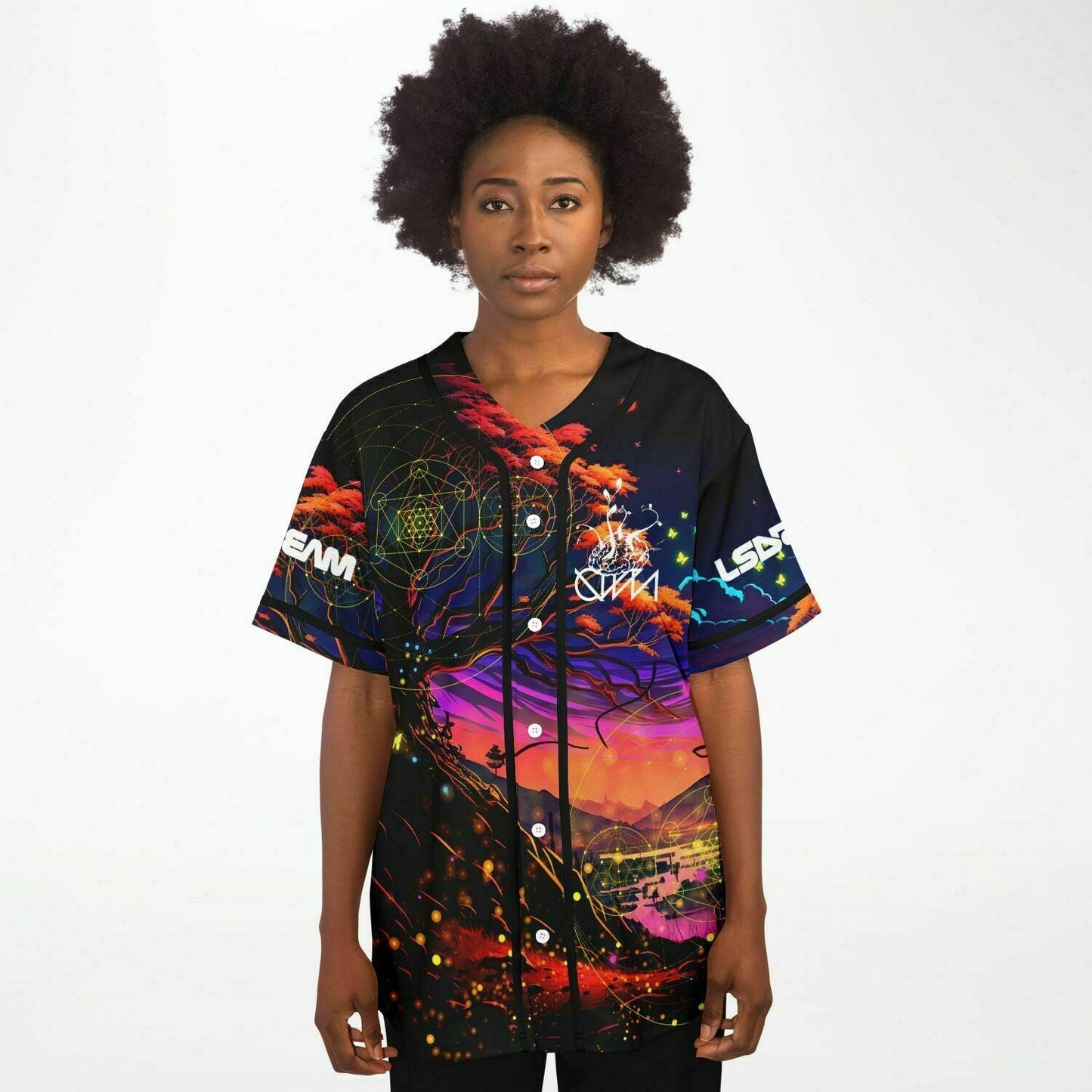 Ganja White Night Deep Purple Psychedelic Sunset Rave Baseball Jersey