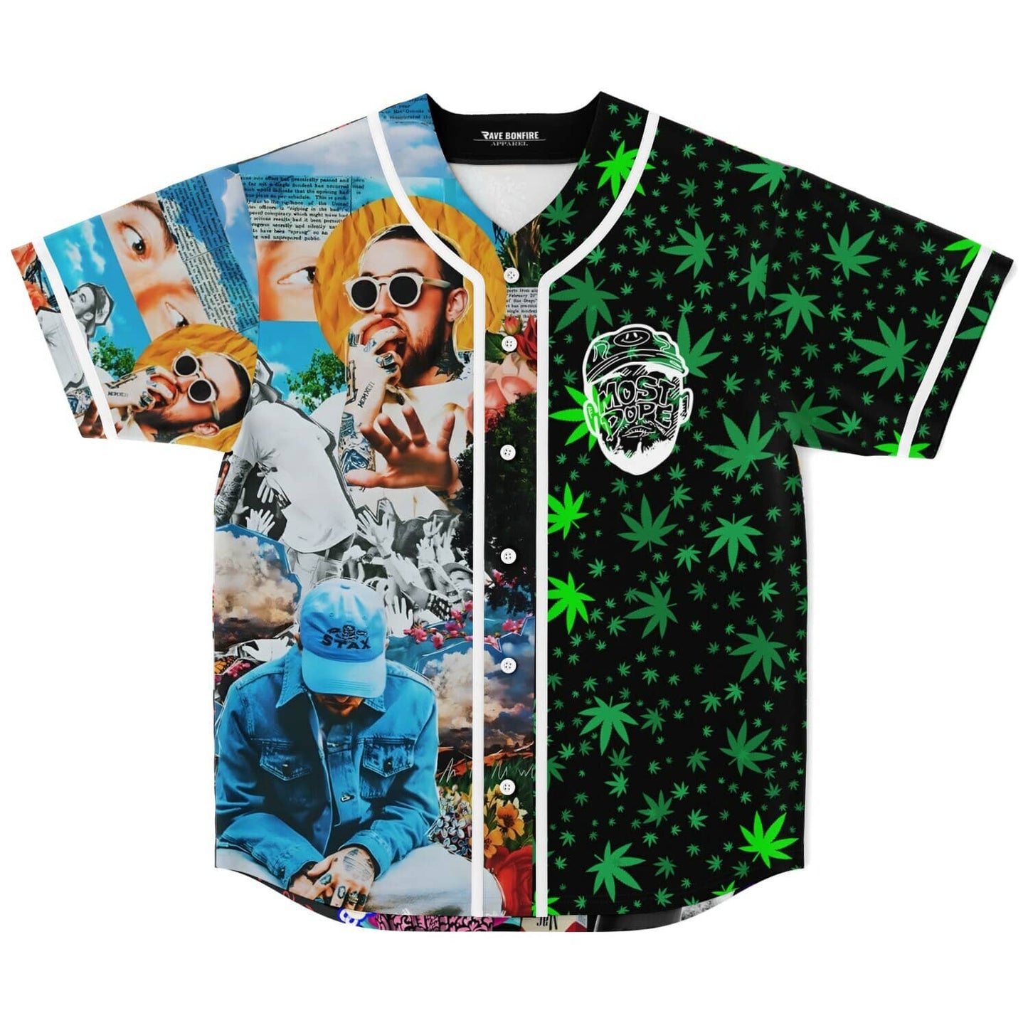 Mac Miller Collage Photo Rave Baseball Jersey