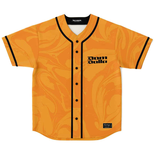 Dom Dolla Orange Marbled Swirl Rave Baseball Jersey