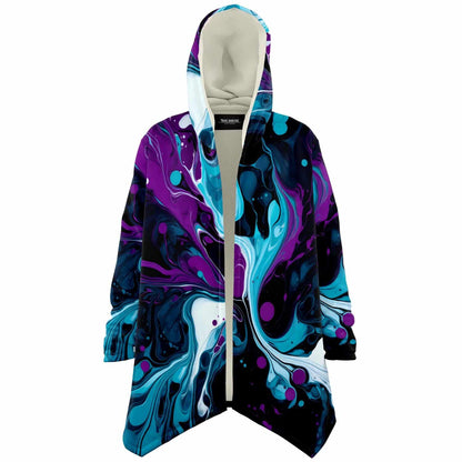 Purple Marbled Fluid Rave Cloak