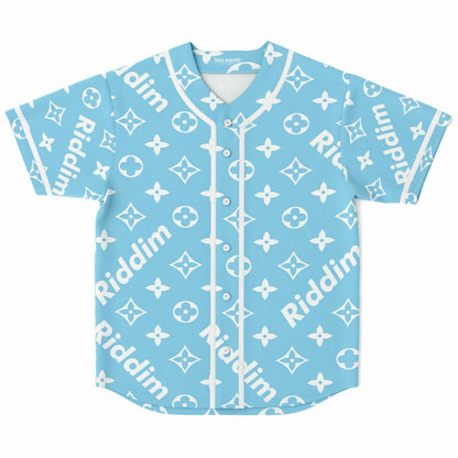 Light Sky Luxury Monogram Rave Baseball Jersey