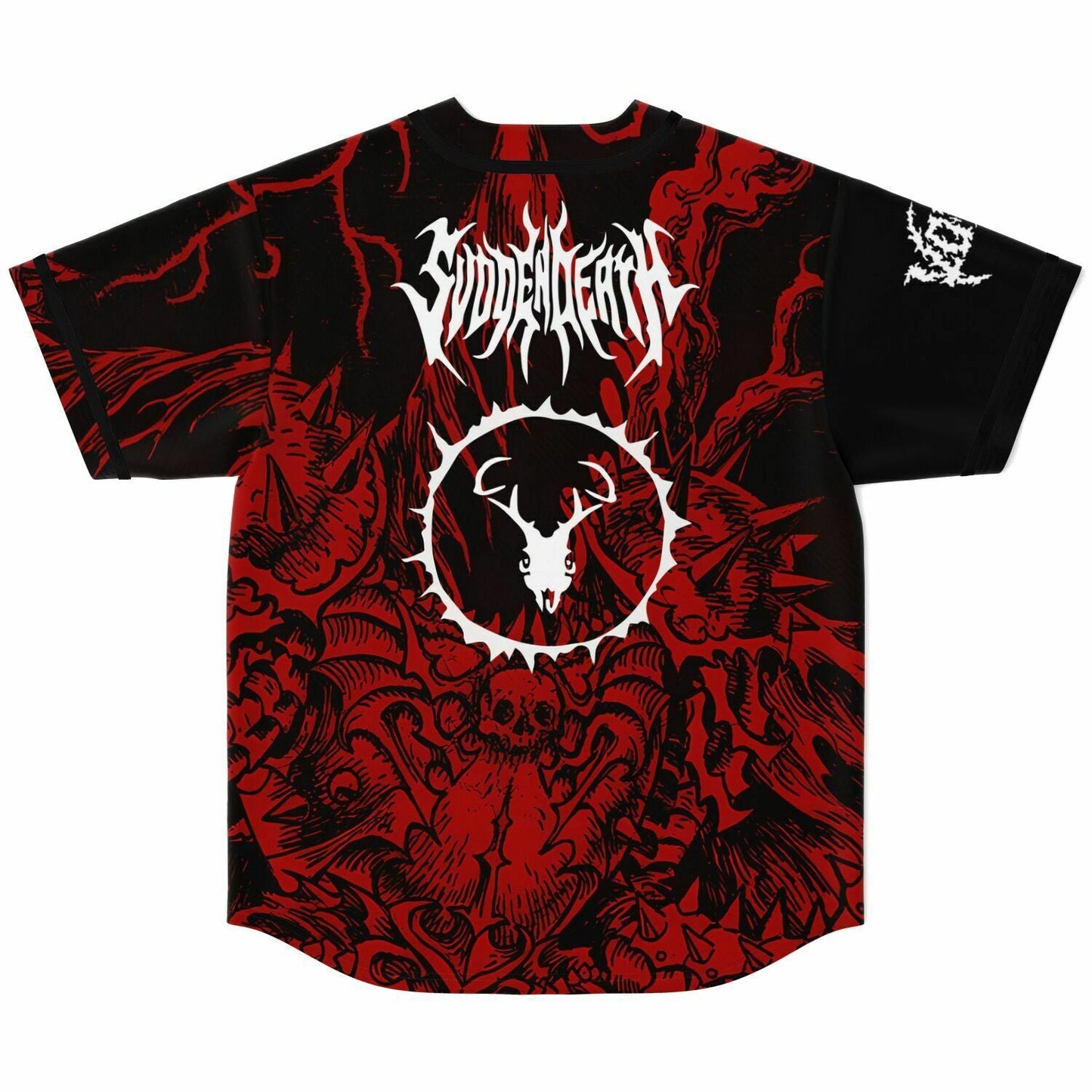 SVDDEN DEATH Black Blood Demonic Rave Baseball Jersey