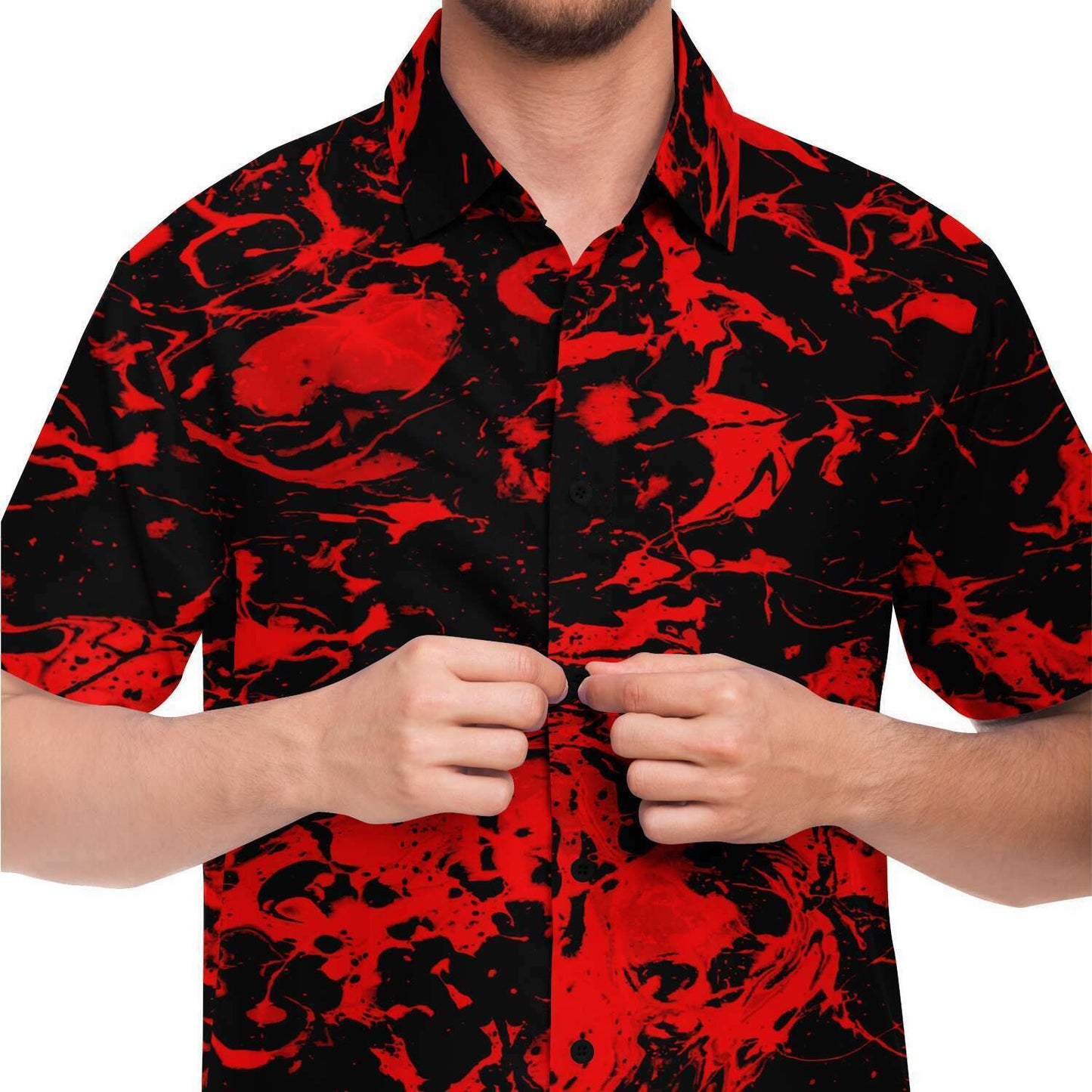B&R trippy short sleeve button down shirt