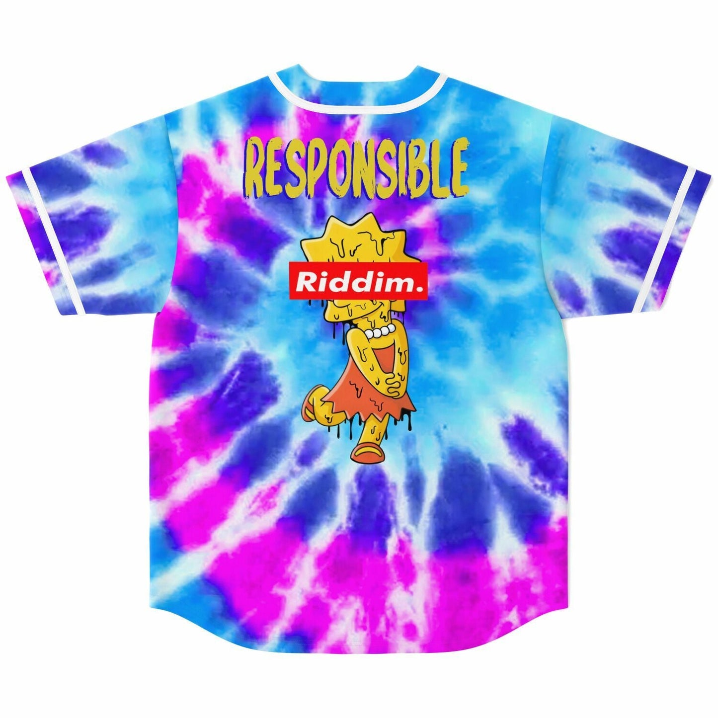 Blue Dripping Rave Baseball Jersey