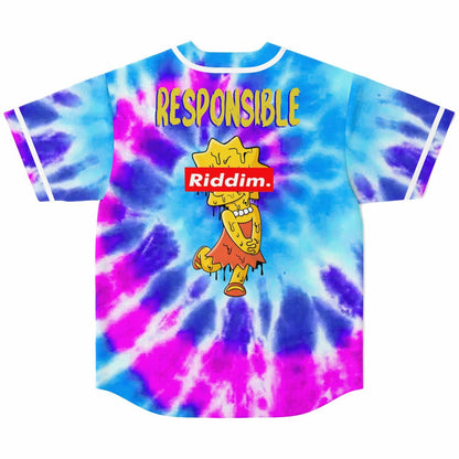 Blue Dripping Rave Baseball Jersey
