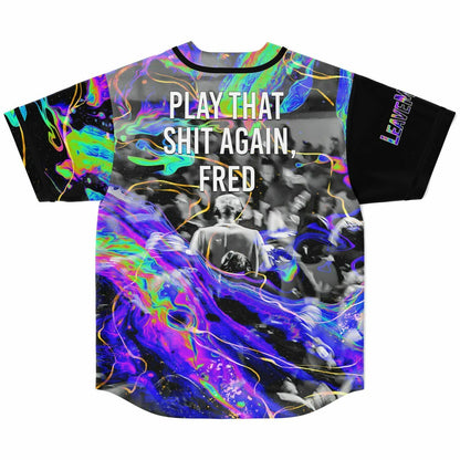 Fred again.. Black Liquid Marble Rave Baseball Jersey