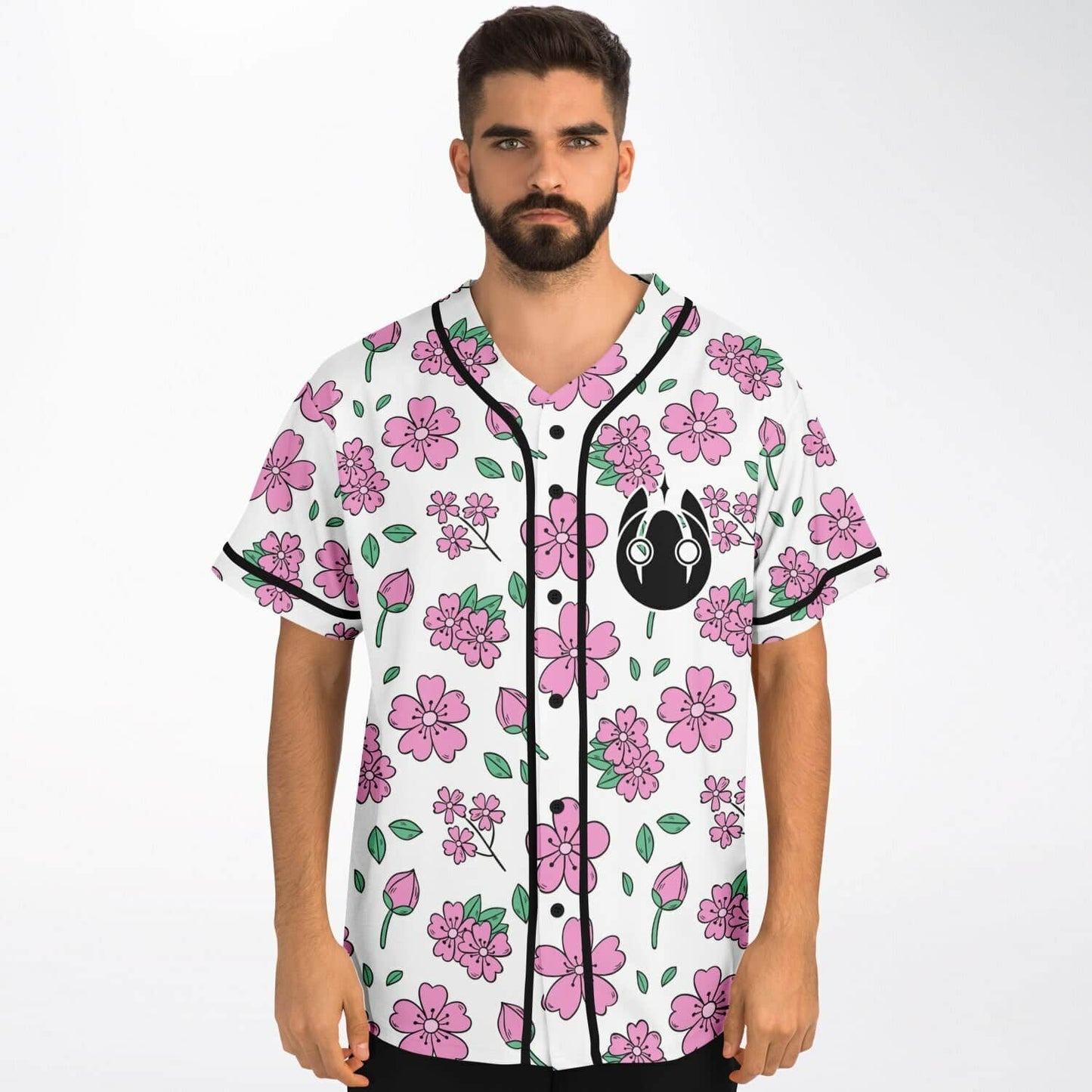 Dabin White Pink Sakura Rave Baseball Jersey