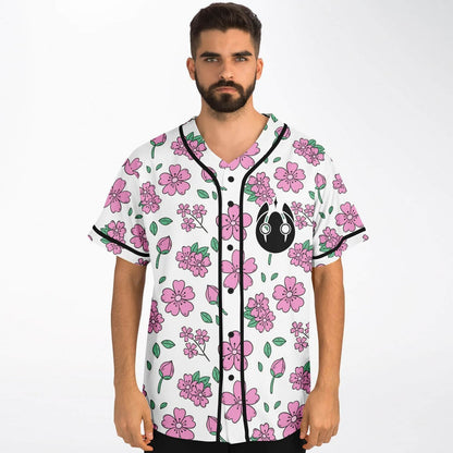 Dabin White Pink Sakura Rave Baseball Jersey