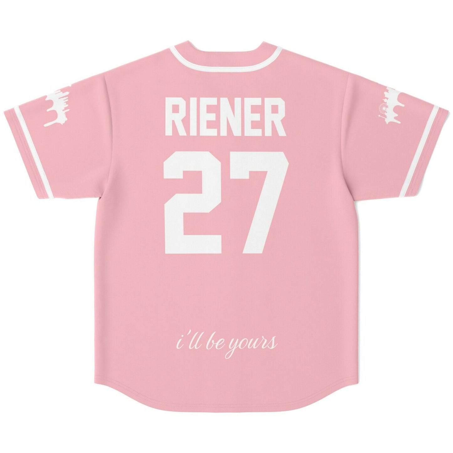 Soft Pink Minimal Team Rave Baseball Jersey