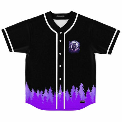 Black Nighttime Pine Rave Baseball Jersey