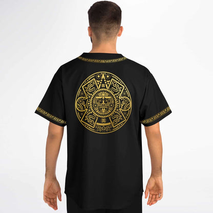 Black Aztec Rave Baseball Jersey