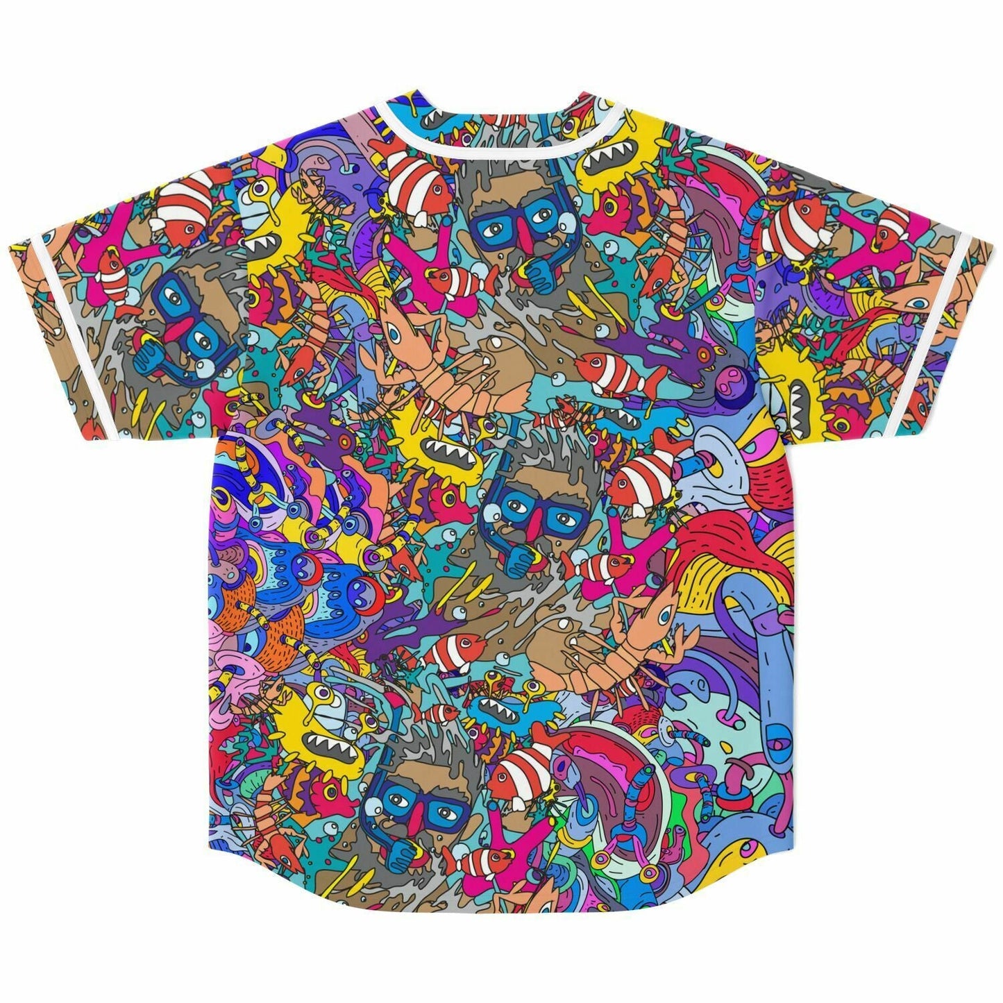 Grey Dense Doodle Rave Baseball Jersey