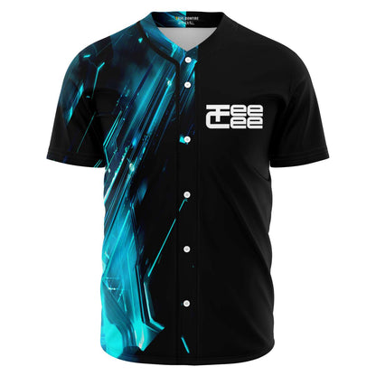 TeeCee Black Futuristic Circuit Rave Baseball Jersey