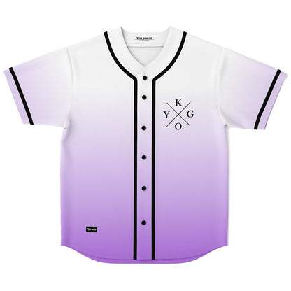 Kygo White Lavender Minimal Crossed Rave Baseball Jersey