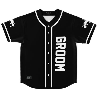 Black Minimal Team Rave Baseball Jersey