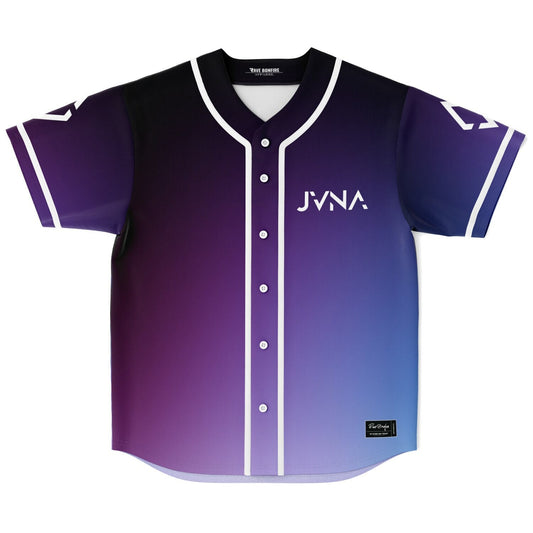 JVNA Purple Blue Minimal Gradient Rave Baseball Jersey