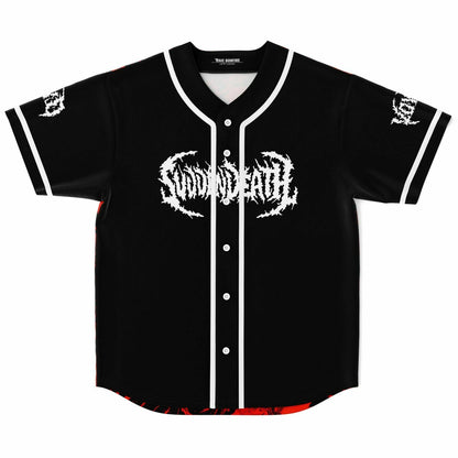 SVDDEN DEATH Black Blood Red Liquid Rave Baseball Jersey