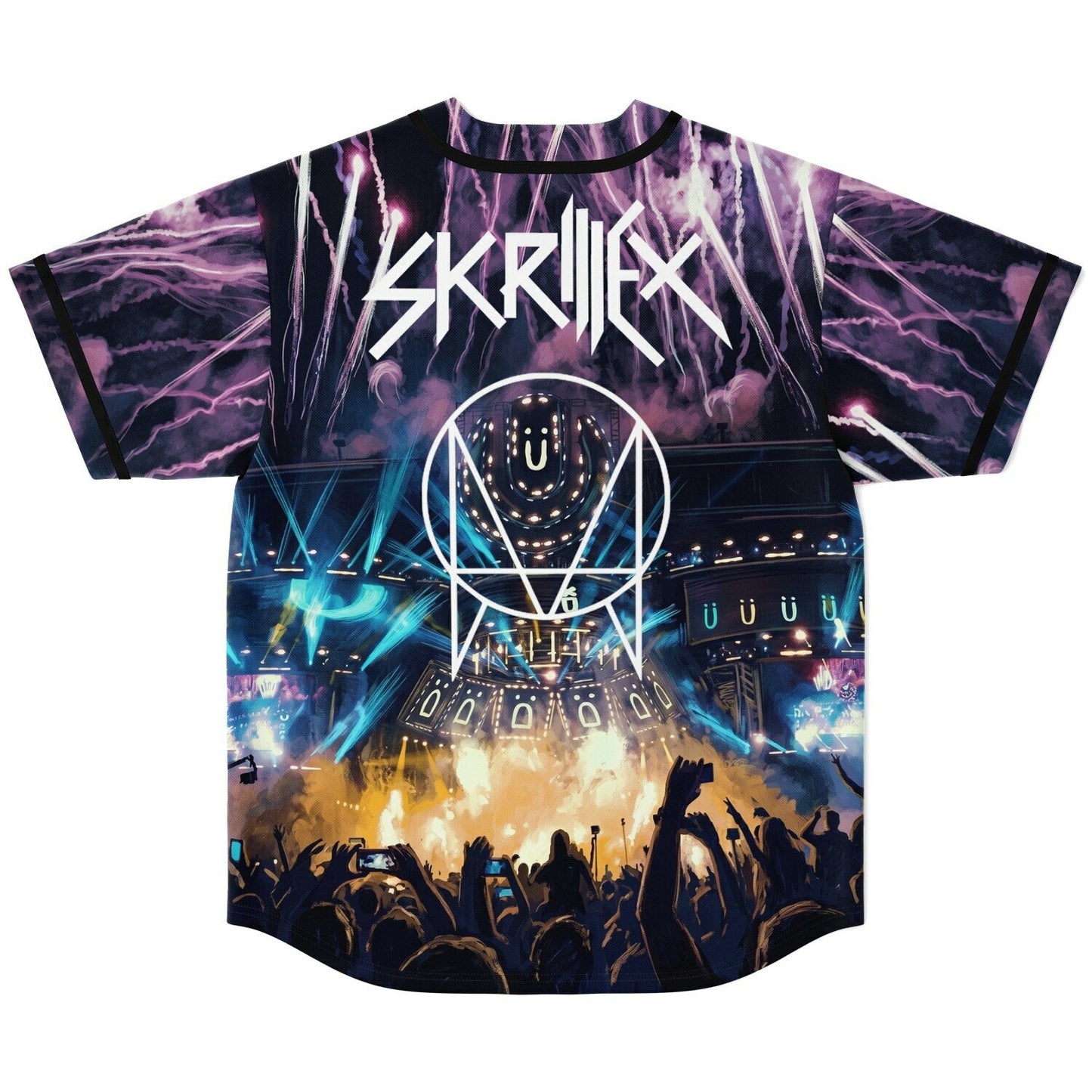 Skrillex Purple Packed Festival Rave Baseball Jersey
