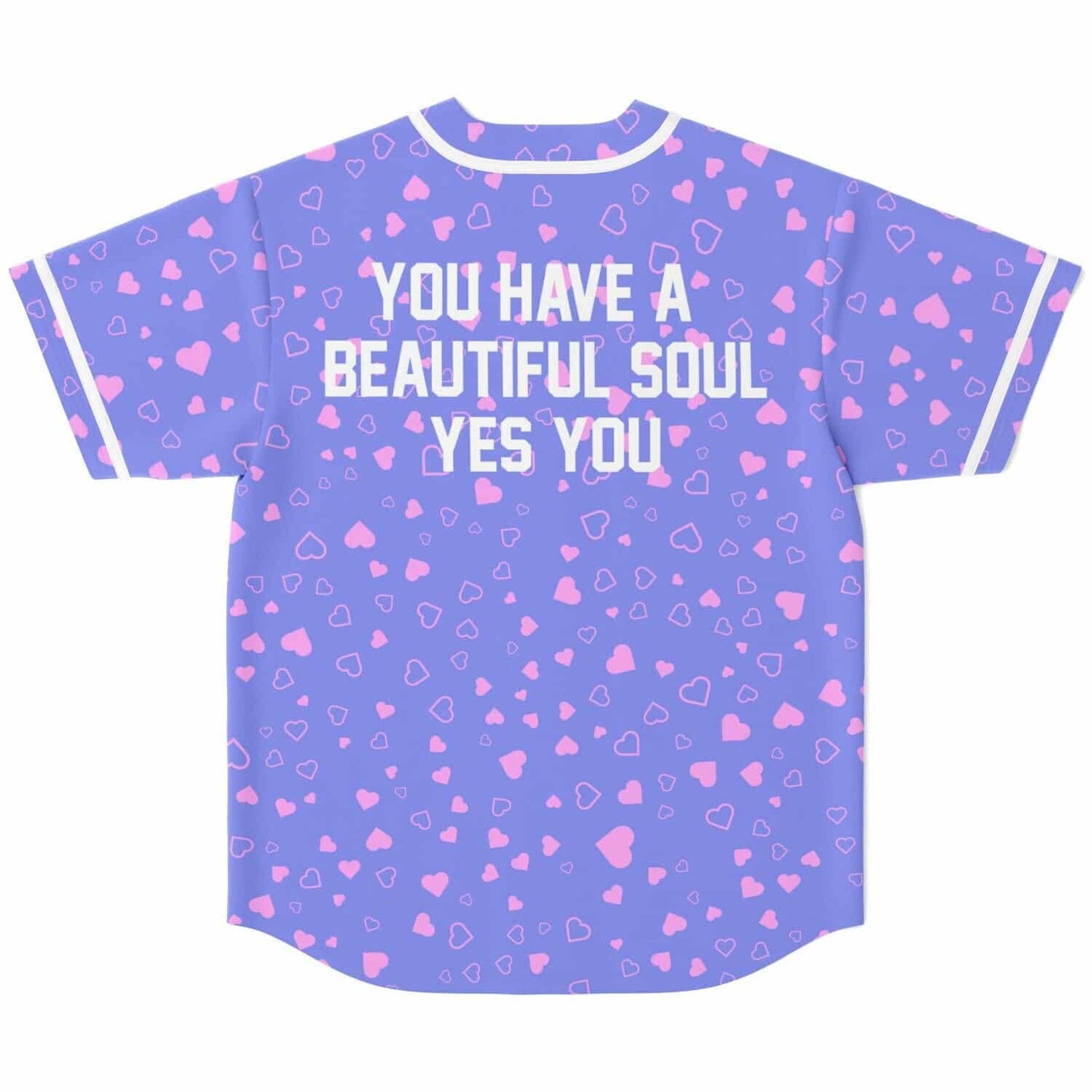 Periwinkle Scattered Pink Rave Baseball Jersey
