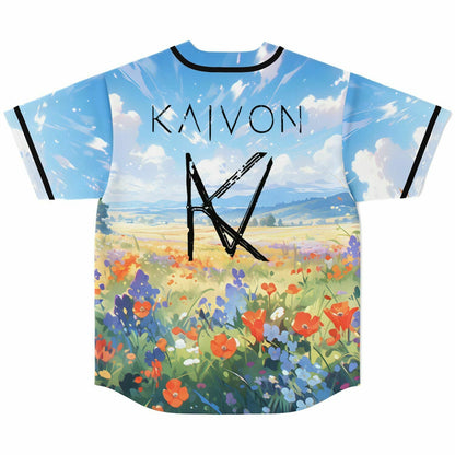 Kaivon Sky Blue Astronaut Standing Rave Baseball Jersey