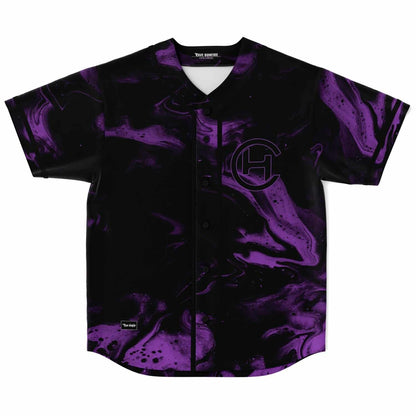 Hamdi Black Purple Swirling Marble Rave Baseball Jersey